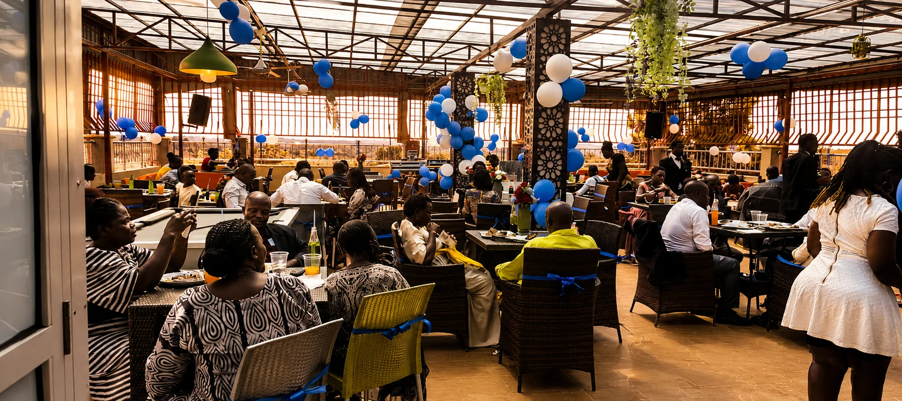 Event in the rooftop lounge
