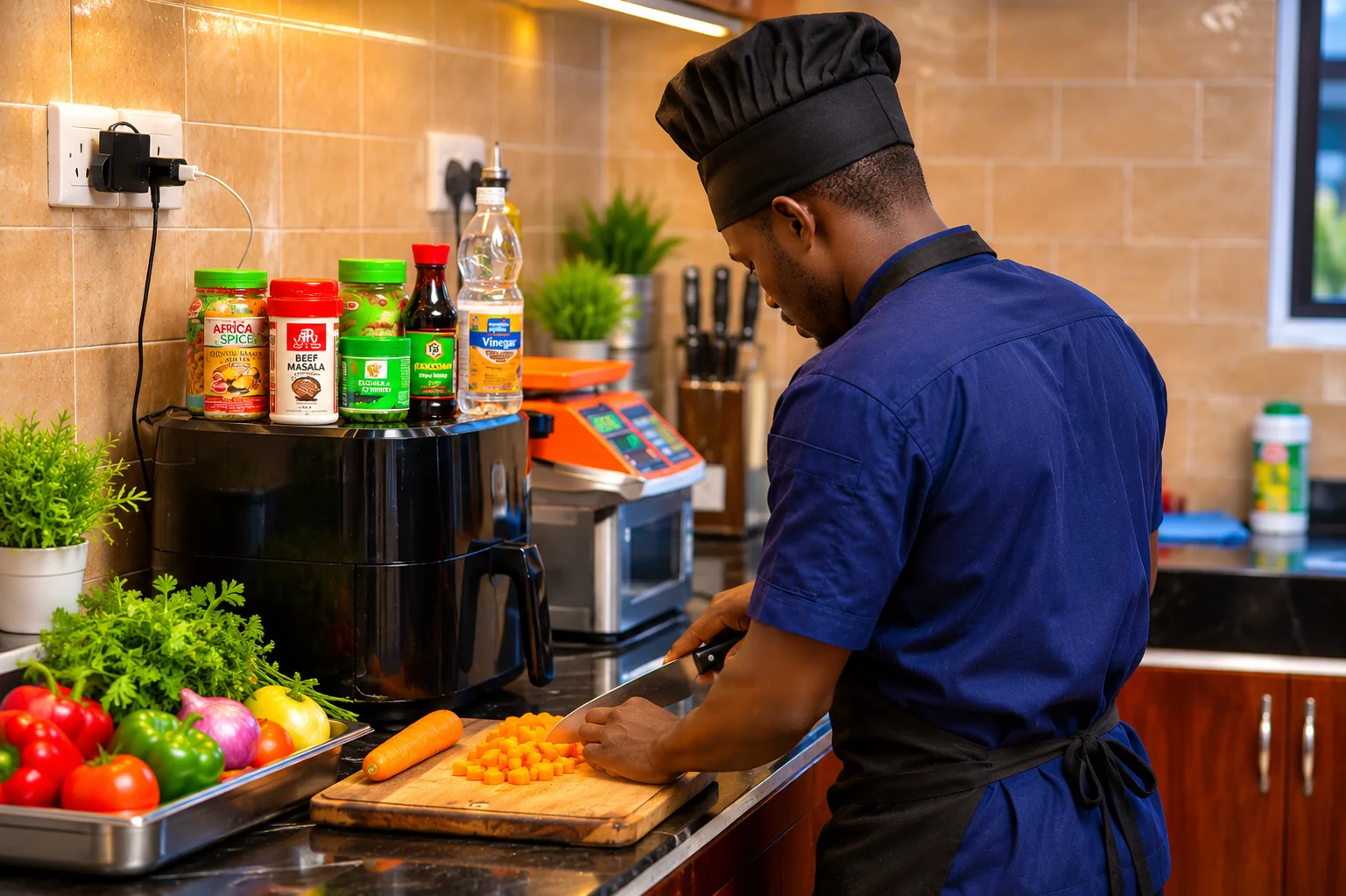 Chef preparing a meal